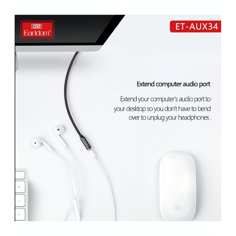 Aux Cable (1m) — Earldom ET-AUX34 — Black