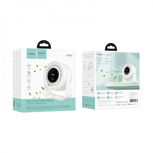 Портативный мини вентилятор Hoco HX66 - 3000 mAh