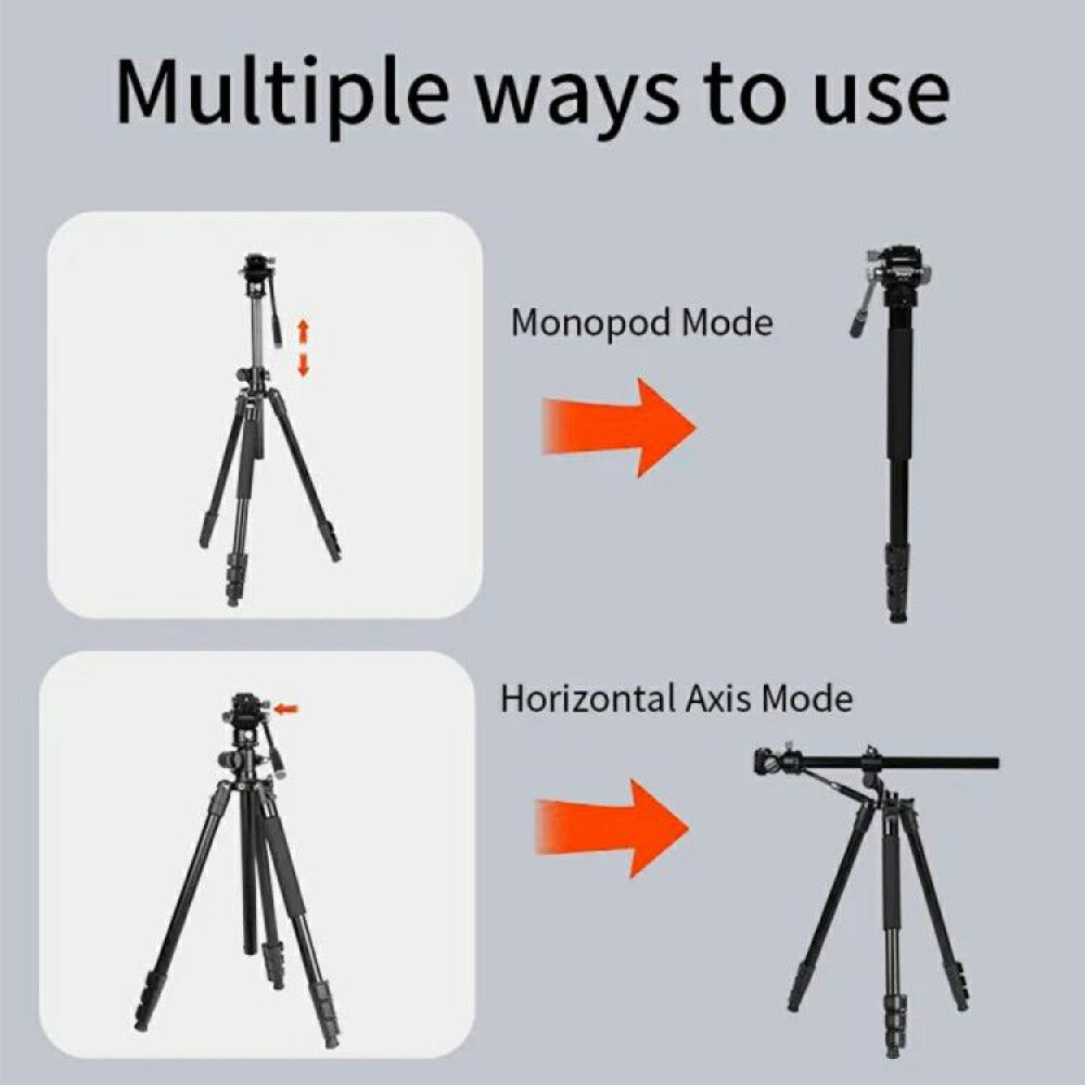 Monopod Tripod (1.85m) — Jmary KS355+HG60