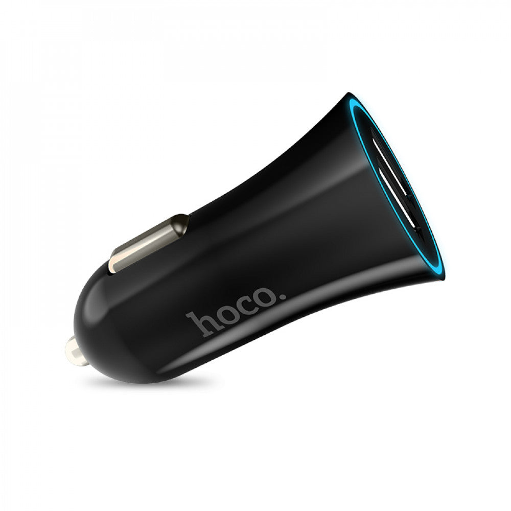 Car Charger 2.4A 2U Hoco UC204 – Black