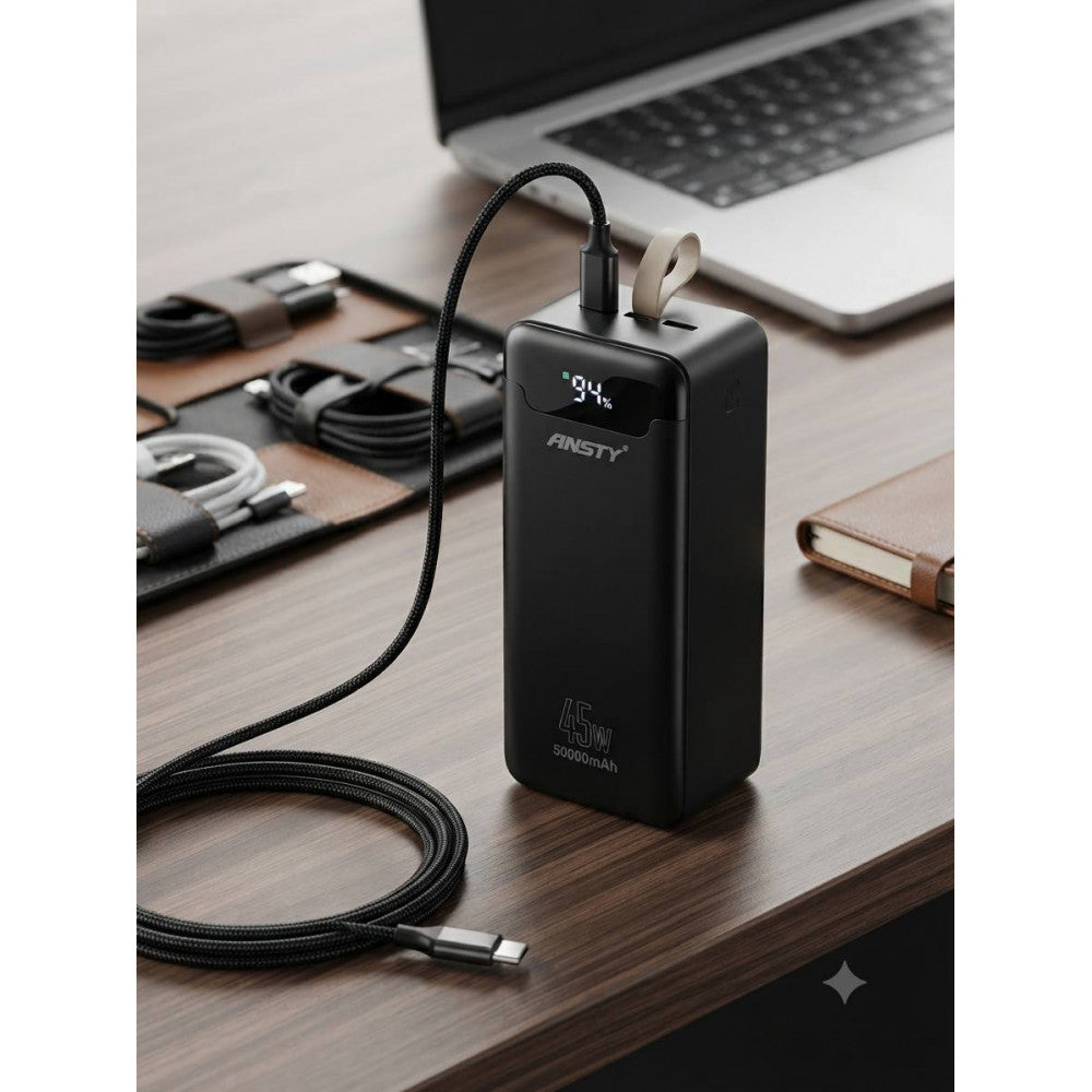 Power Bank 50000 mAh | 45W — Ansty AP-083  — Black