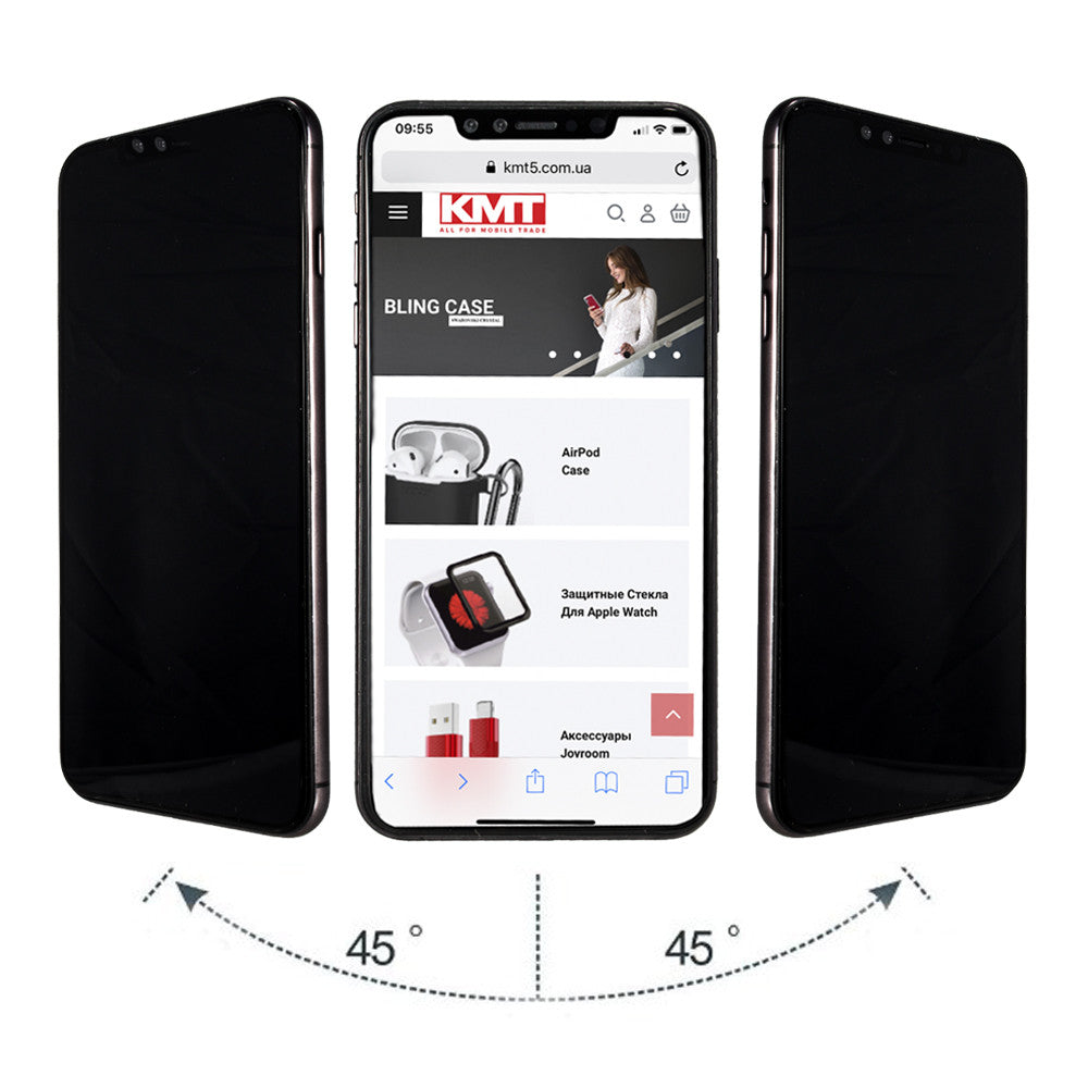 Захисне скло Privacy 3D iPhone 13 ; 13 Pro ; 14 Black