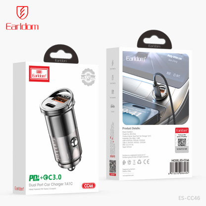 Car Charger 2.4A 1U 1C Earldom ES-CC46