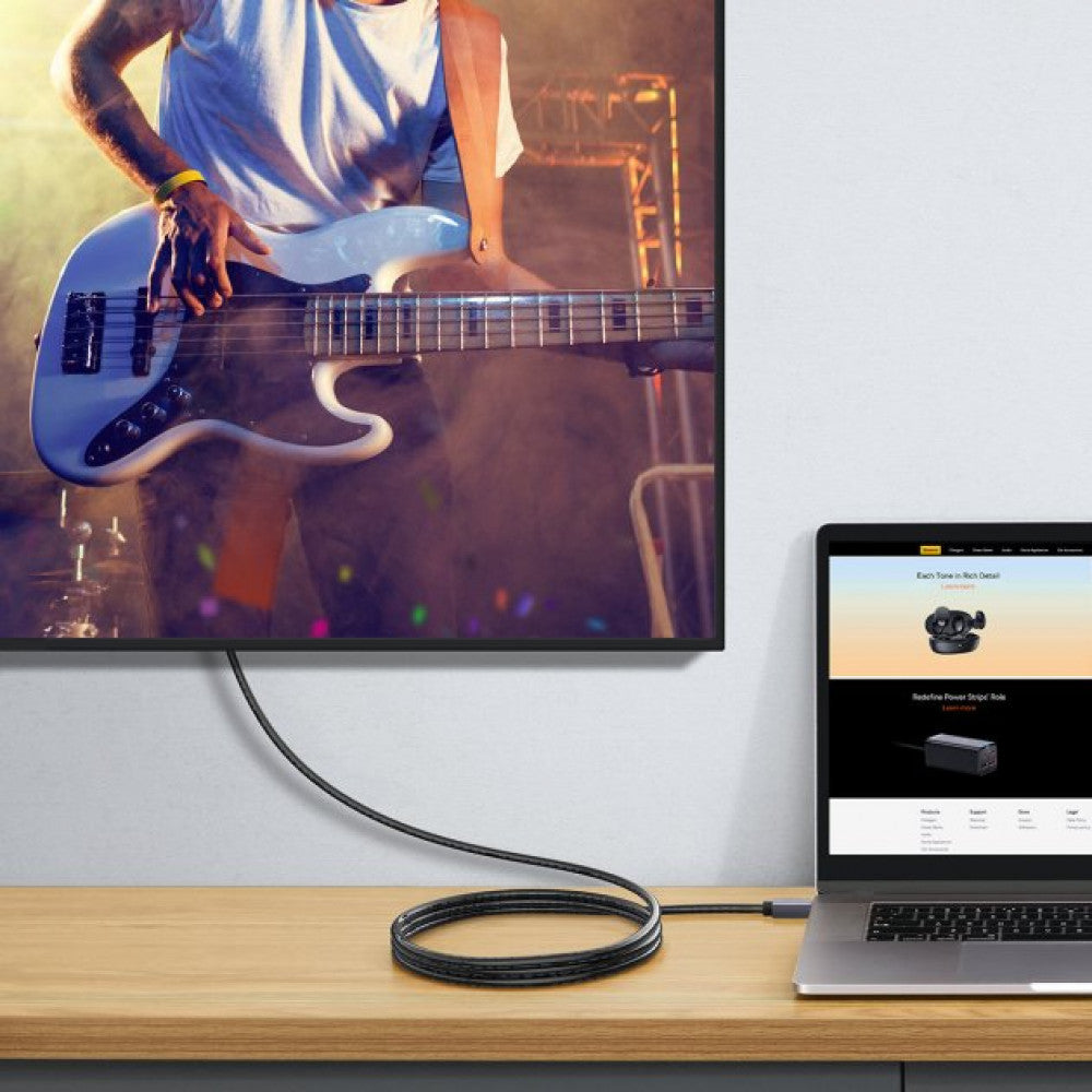 HDMI to HDMI 4K Adapter Cable (1.5m) Baseus (WKGQ020101) High Definition Series Graphene Black – WKGQ020101 Black