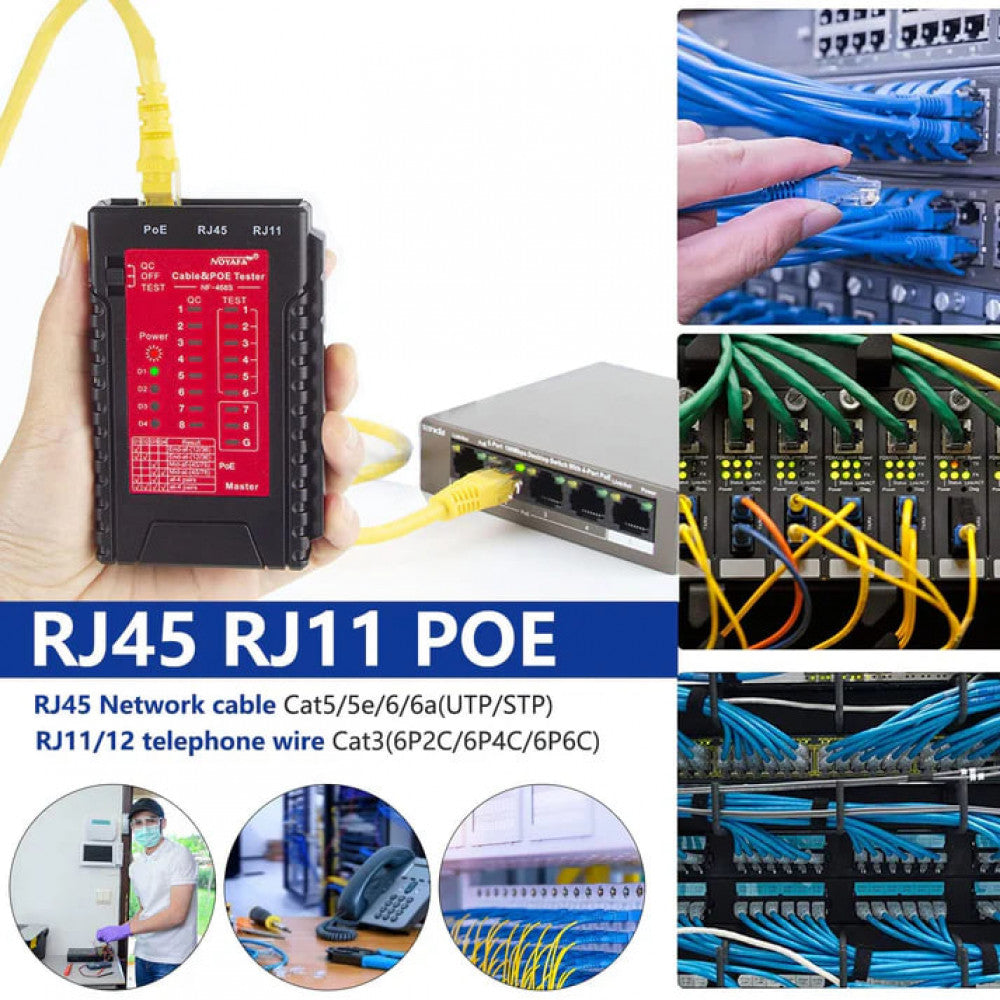 LAN POE Network Tester RJ-45 RJ-11