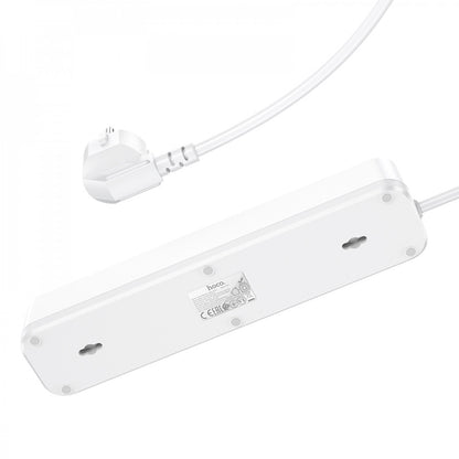 Power Extension 2U 4P 1C 20W 1.8m EU Hoco NS1 Aura – White