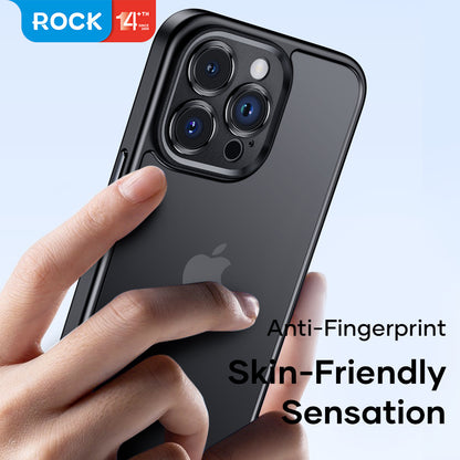 Rock Guard Touch Protection Case Anti-drop Lens Protection iPhone 15 Pro – Titanium Black