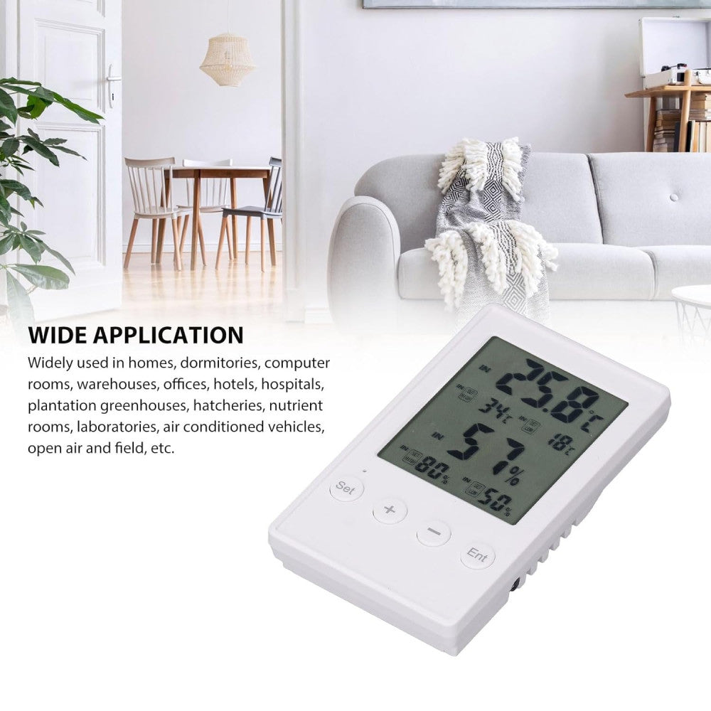 Digital thermometer and hygrometer for measuring temperature and humidity indoors and outdoors (55*95mm)