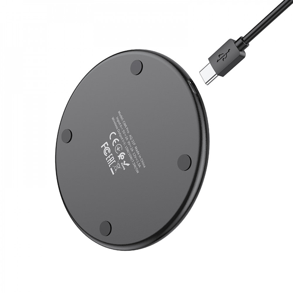 Wireless Charger 15W Hoco CW6 Pro – black