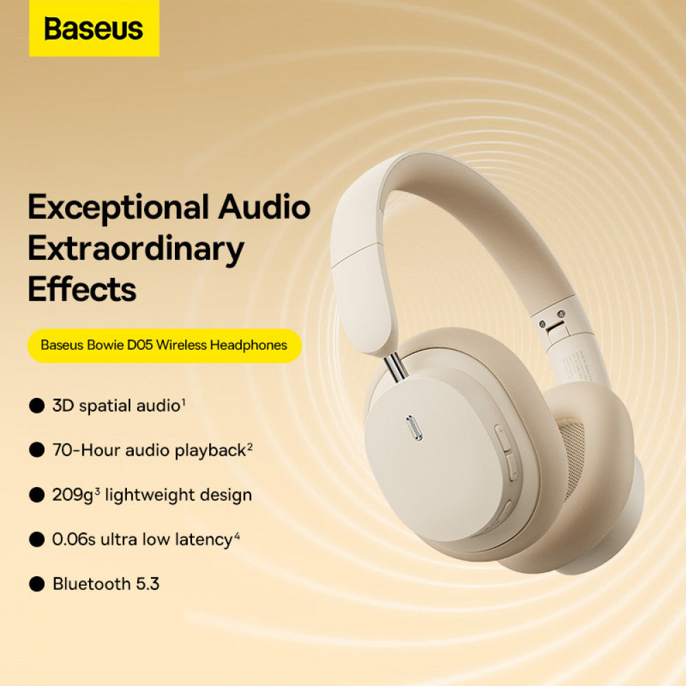 Bluetooth headphones – Baseus (NGTD020202) Creamy