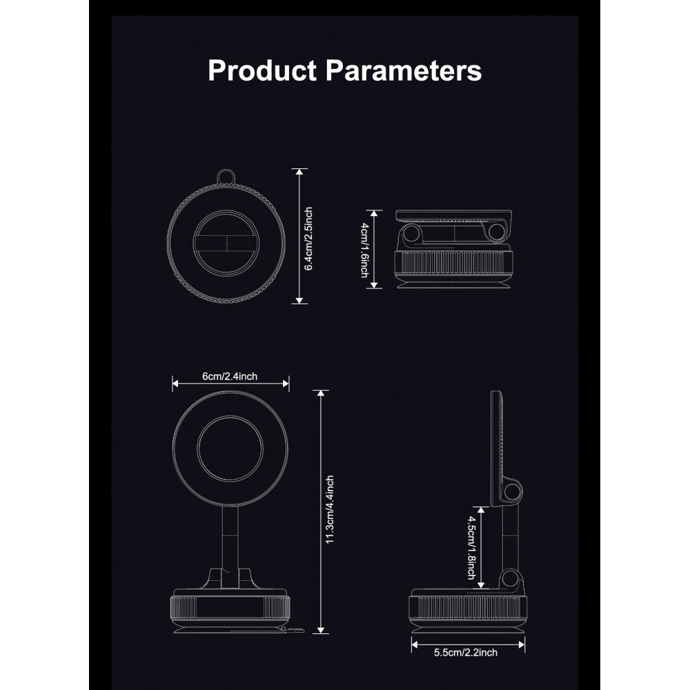 Автотримач магнітний на клейкій основі  — K007