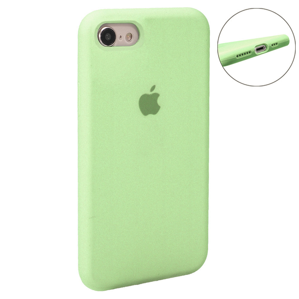 Original Silicone Case Full Size iPhone 7 ; 8 ; SE 2020 — Blue Bird Feather