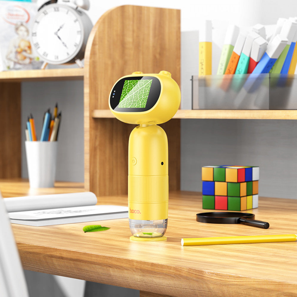 Детский микроскоп HOCO DV206 |2”, 1080P, 800mAh, 32GB| — Yellow