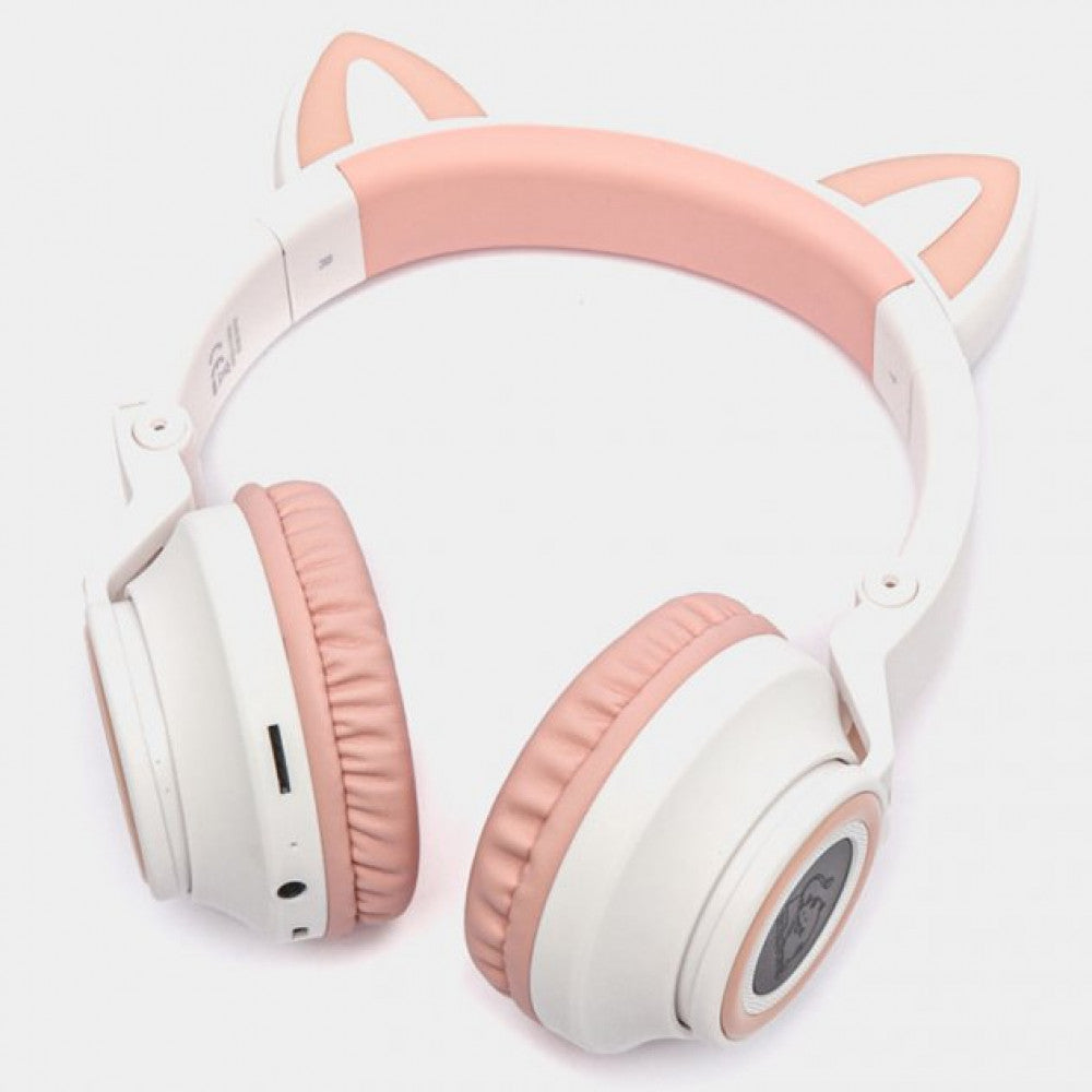 Bluetooth headphones Borofone BO18 Cat ear – Pink