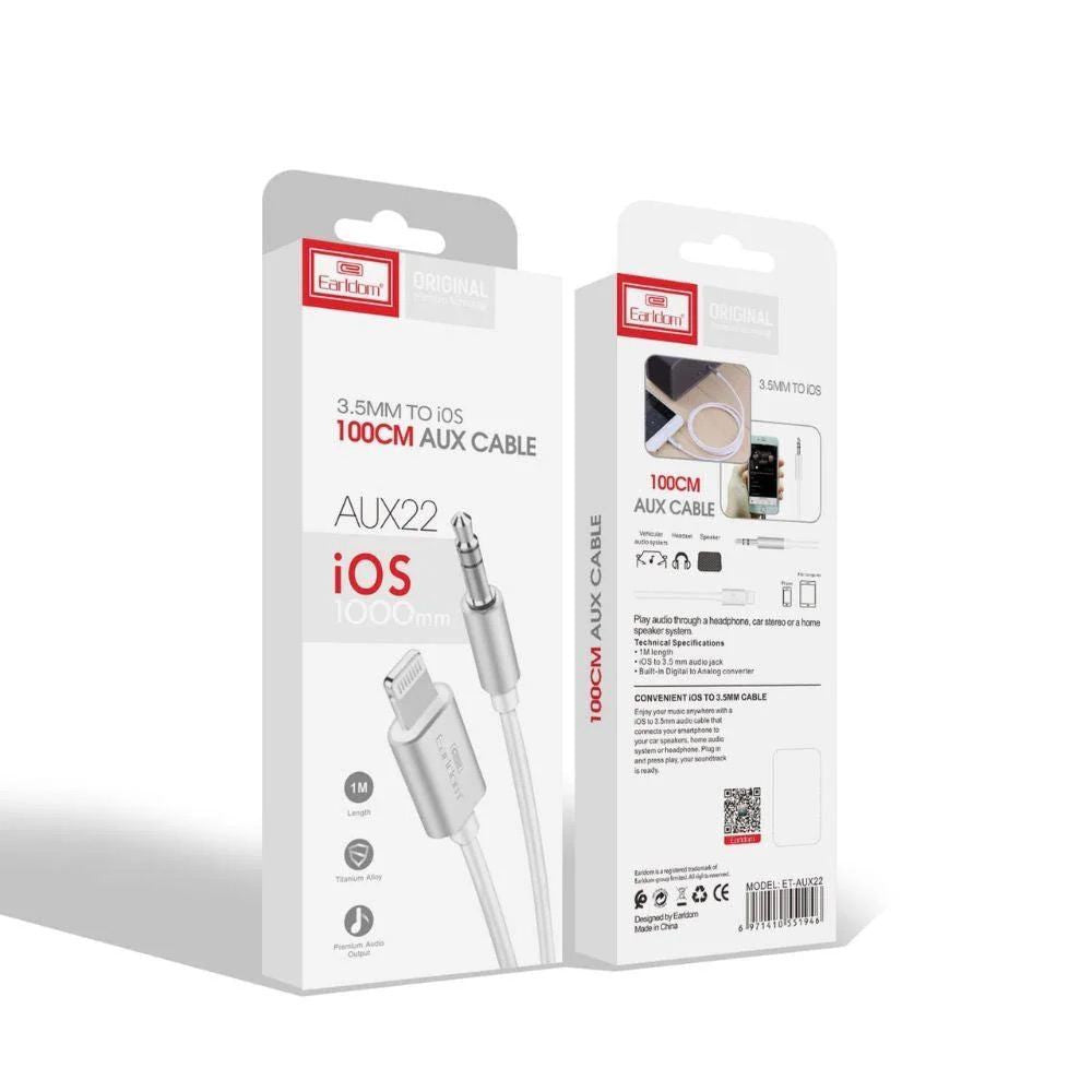 Aux to Lightning cable (1m) – Earldom ET-AUX22