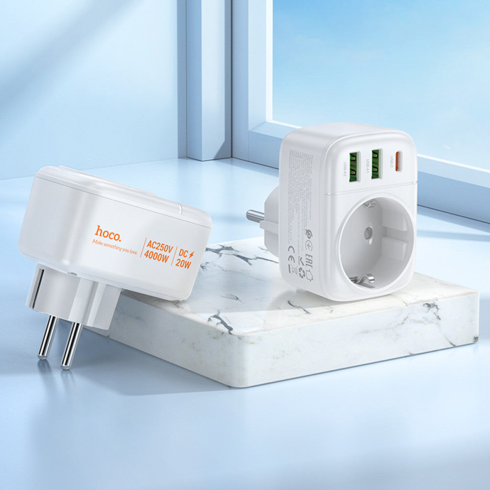 Life filter 2U | 1P | 1C – Hoco AC26 – White