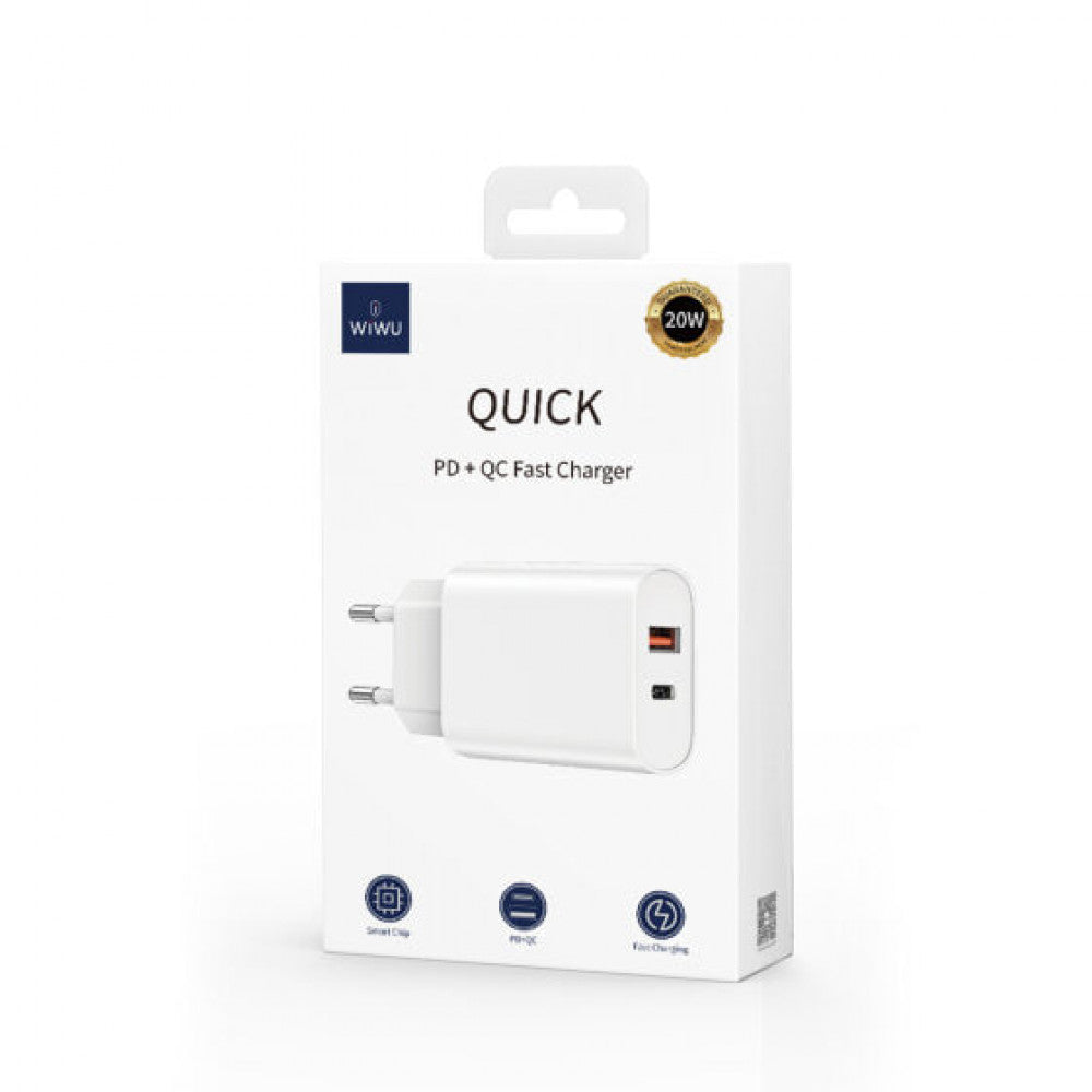 Home Charger 20W PD QC3.0 WiWU Wi-U002 – White