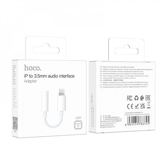 Adapter Lightning To 3.5mm – Hoco LS34 – White
