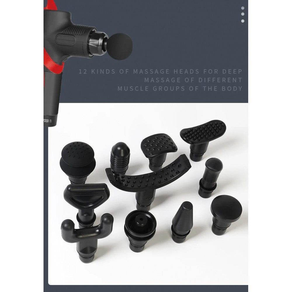 Portable Handheld Body Massager Fascial Gun 8076 Lithium Battery