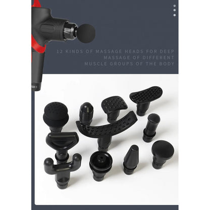 Portable Handheld Body Massager Fascial Gun 8076 Lithium Battery