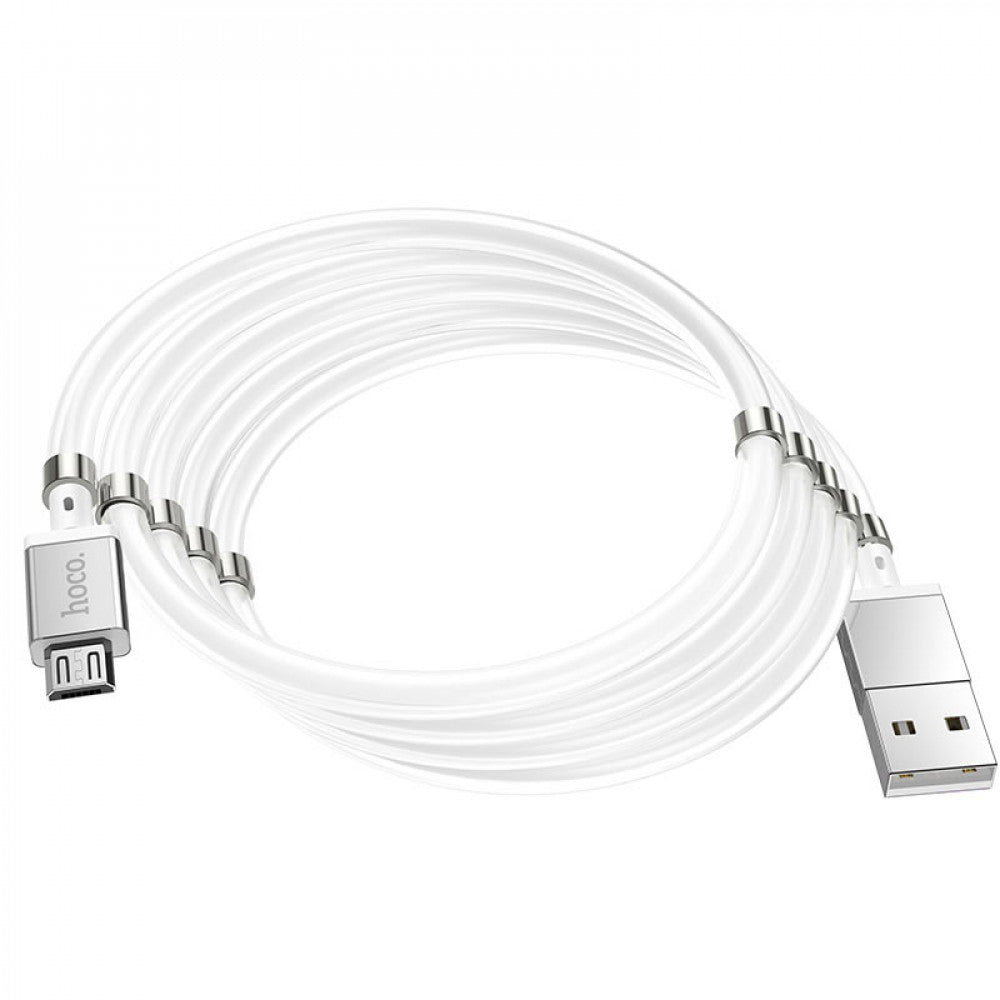 Cable Micro 2.4A (1m) Hoco U91 Magnetic – White