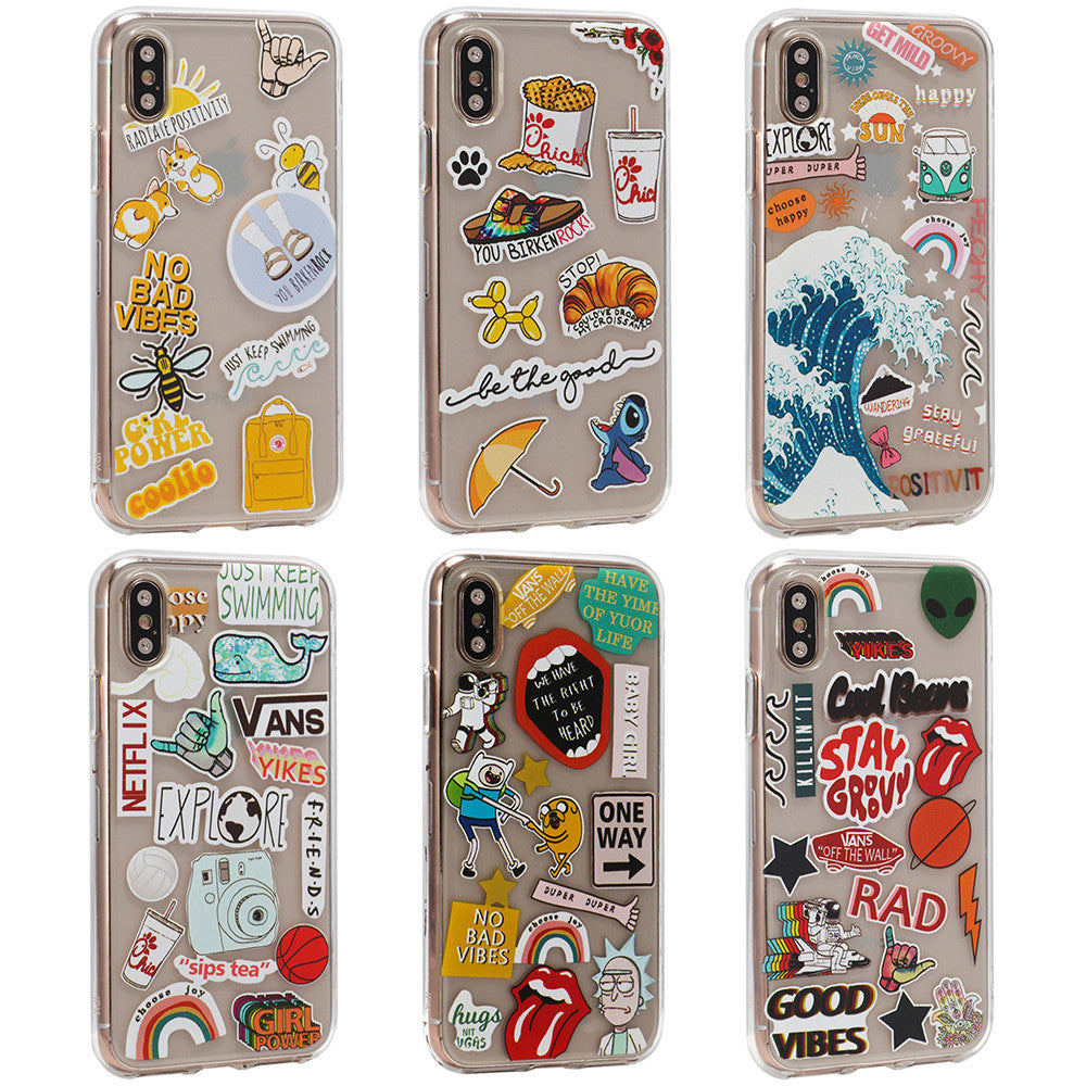 Stickers Series TPU Case iPhone XS Max - Design 1