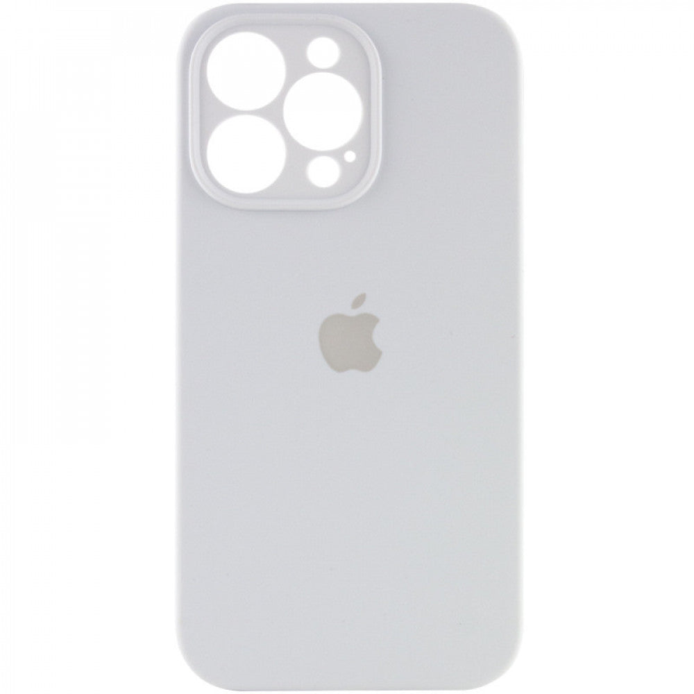 Original Silicone Case with protective camera iPhone 13 Pro Max — White (9)