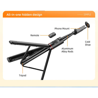 Monopod Tripod C10 | 1.83m | Button Bluetooth aluminum alloy rod
