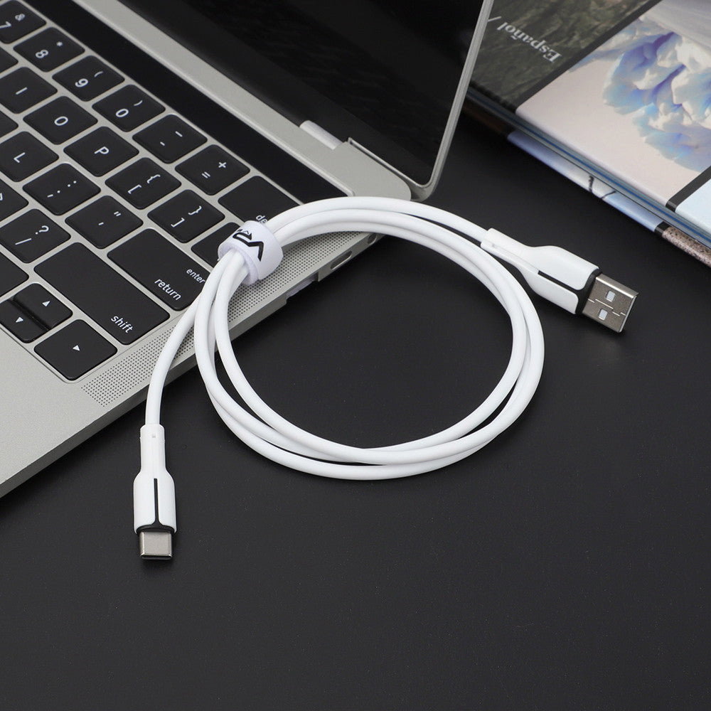Кабель USB C 3A (1m) Veron SC06 Silicon — Black