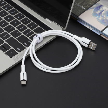 USB C cable 3A (1m) Veron SC06 Silicon - White
