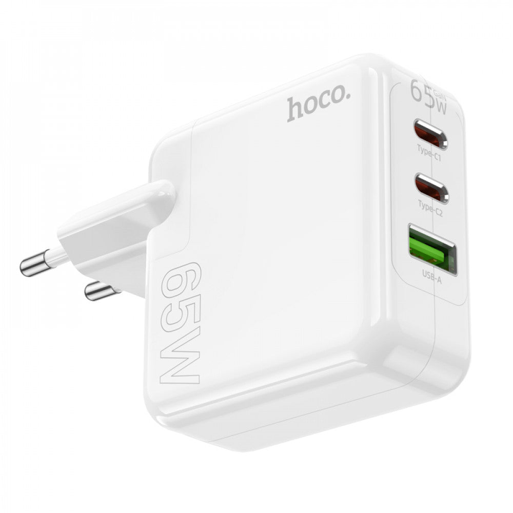 Home Charger 65W GaN 2PD QC 3.0 Hoco C115A – White