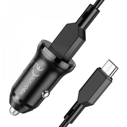 Car Charger 18W QC3.0 USB C Cable (1m) Borofone BZ18 – Black