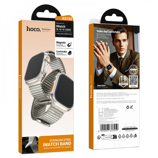 Ремінець Hoco AS105 — Apple Watch 42 mm | 44 mm | 45 mm | 49 mm Titanium