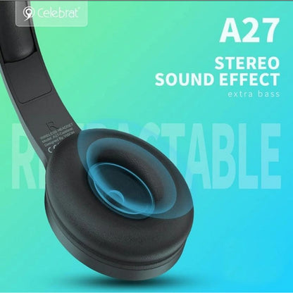 Bluetooth headphones Celebrat A27 – Black