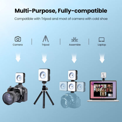 Video light lamp LED W-S6 RGB 6W LED 45pcs color 2500-9000K CRI95+ Battery 2000mAh