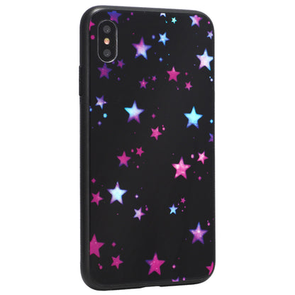 Glass with print TPU Case iPhone Xs MAX — Stars