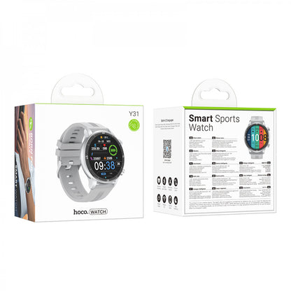 Smart Sports Watch (Call Version) Hoco Y31 — Silver