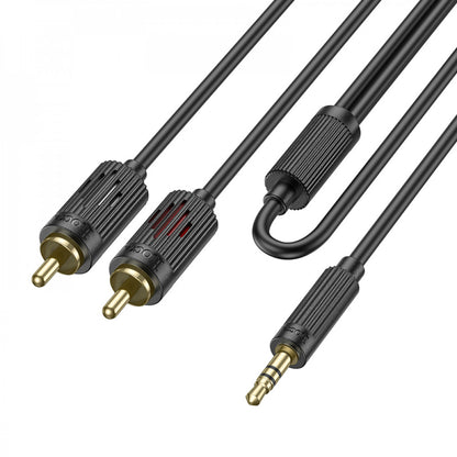 Cable Aux to 2 RCA (1m) Hoco UPA28 – Black