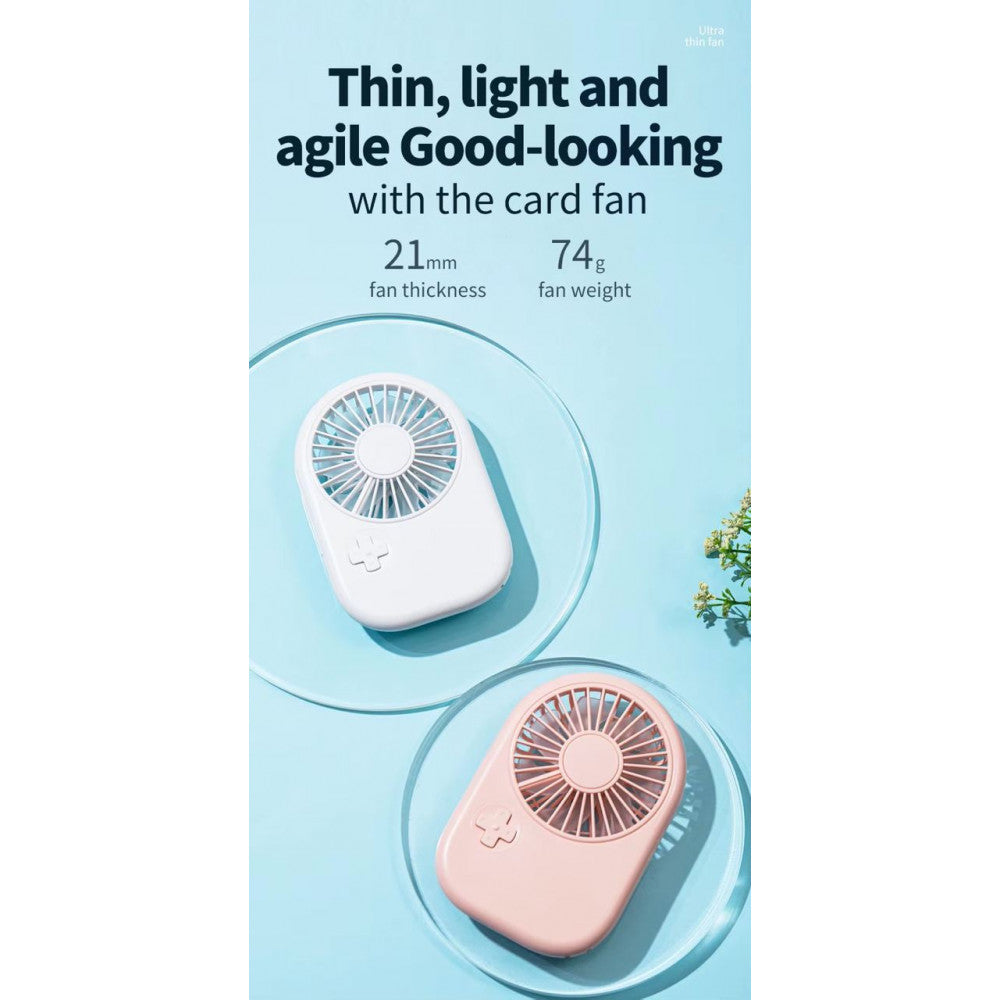Портативный мини вентилятор N12-A - 800 mAh — White
