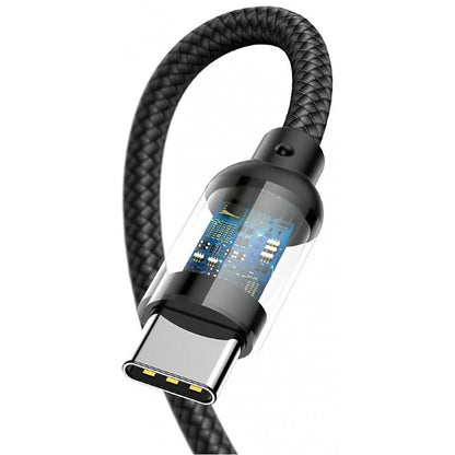 Cable 2 in 1 (M, C) 2.4A (0.23m) – Baseus (CAMUTC-01) U-shaped Portable data Black