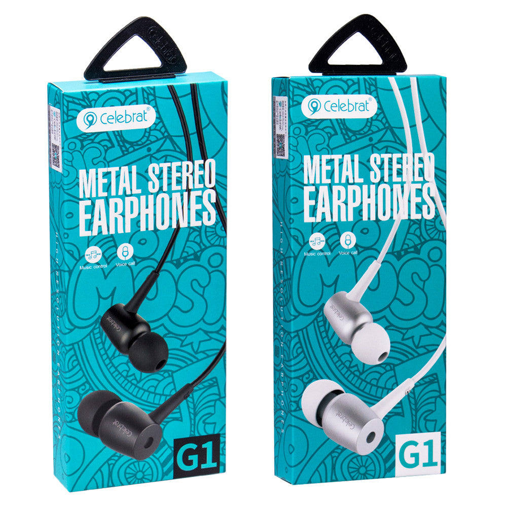 Headphones with microphone 3.5mm Celebrat G1 – Black