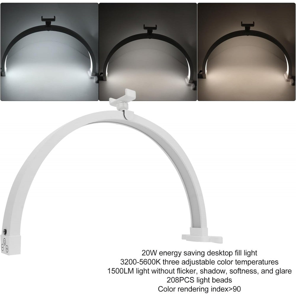 M13X 20W 3200-5600K light 208pcs crescent moon shape LED nail lamp for eyelash extension eyebrow tattoo makeup