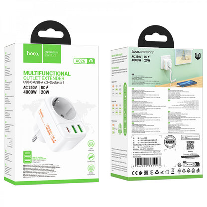 Life filter 2U | 1P | 1C – Hoco AC26 – White