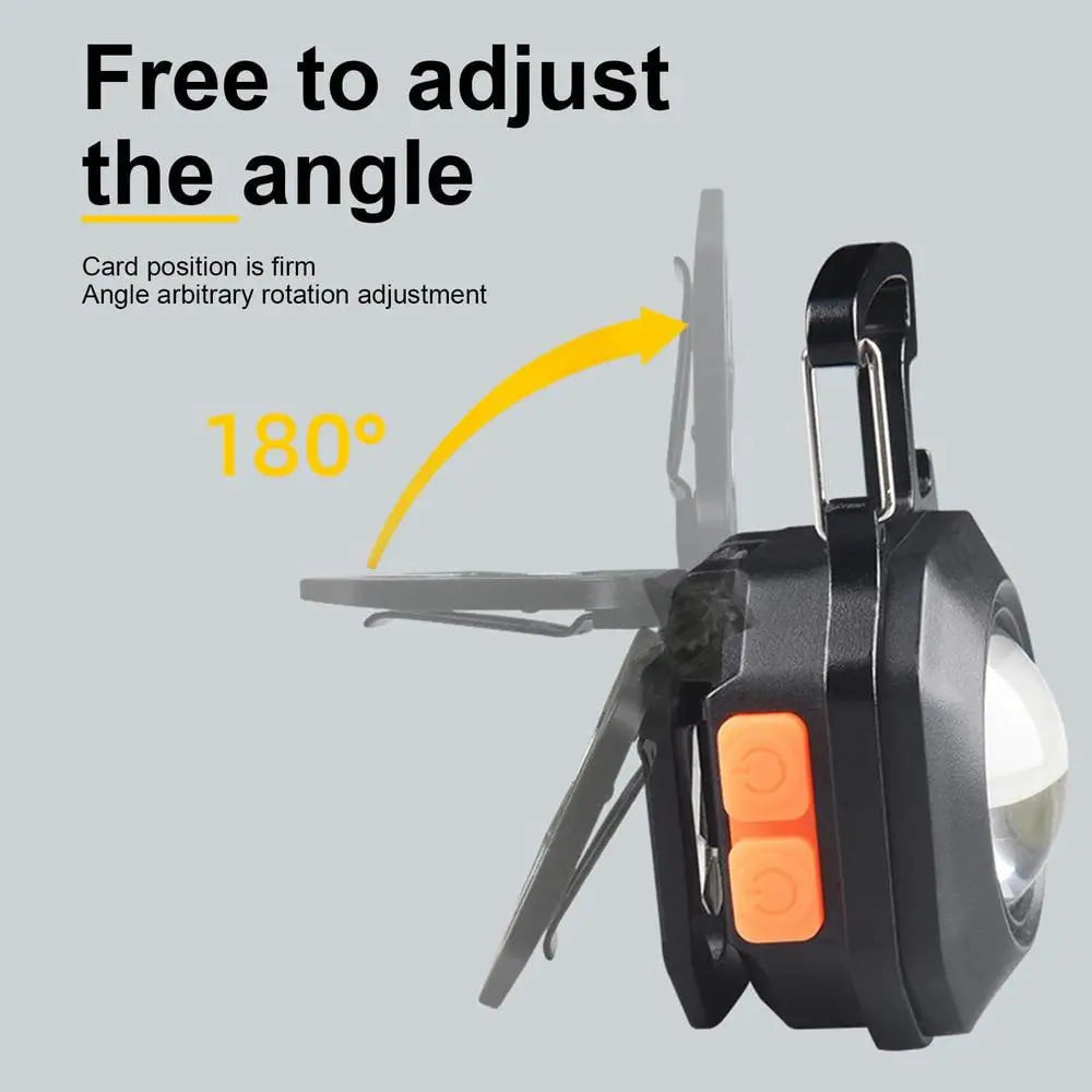 Rechargeable LED flashlight LL-201-COB Li-Ion battery, magnet, carabiner, cigarette lighter, screwdriver, Type-C