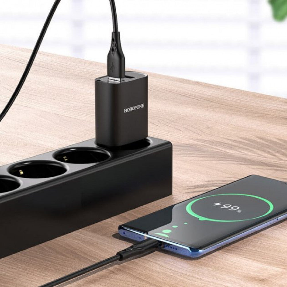 Кабель USB C 3A (1m) Borofone BX48 — Black