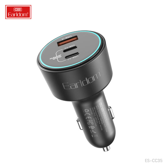 Car Charger 2.4A 1U 2C Earldom ES-CC35
