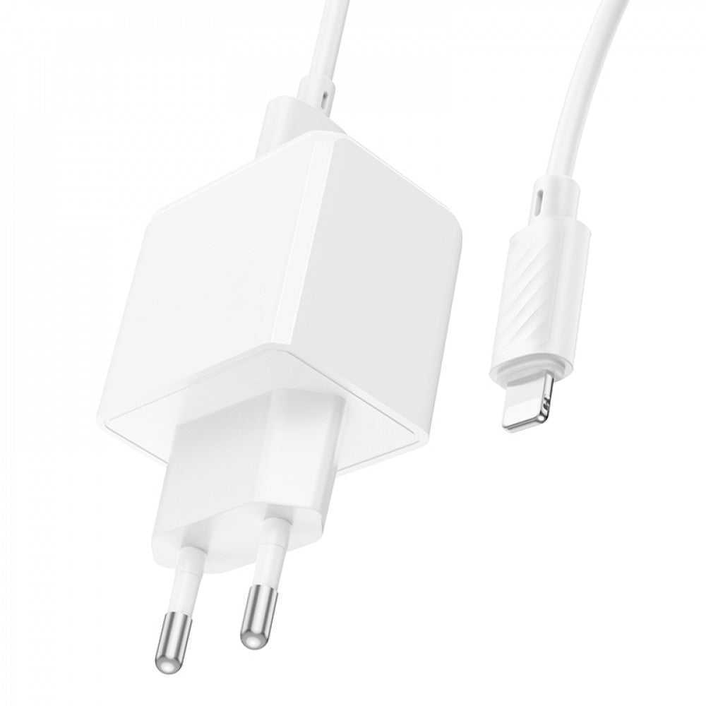 Home Charger | 2.1A | 1U | Lightning Cable (1m) – Hoco CS11A – White
