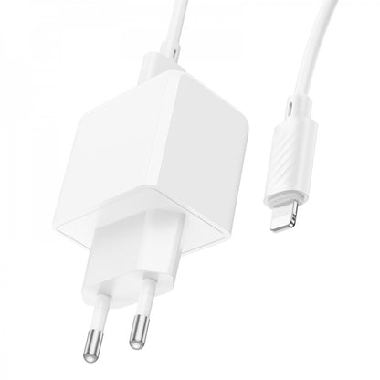 Home Charger | 2.1A | 1U | Lightning Cable (1m) – Hoco CS11A – White