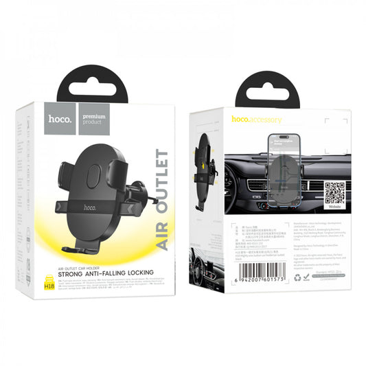 Car Holder Hoco H18 Mighty one-button (air outlet) – black