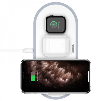 Wireless Charger 3 in 1 Hoco CW24 – White